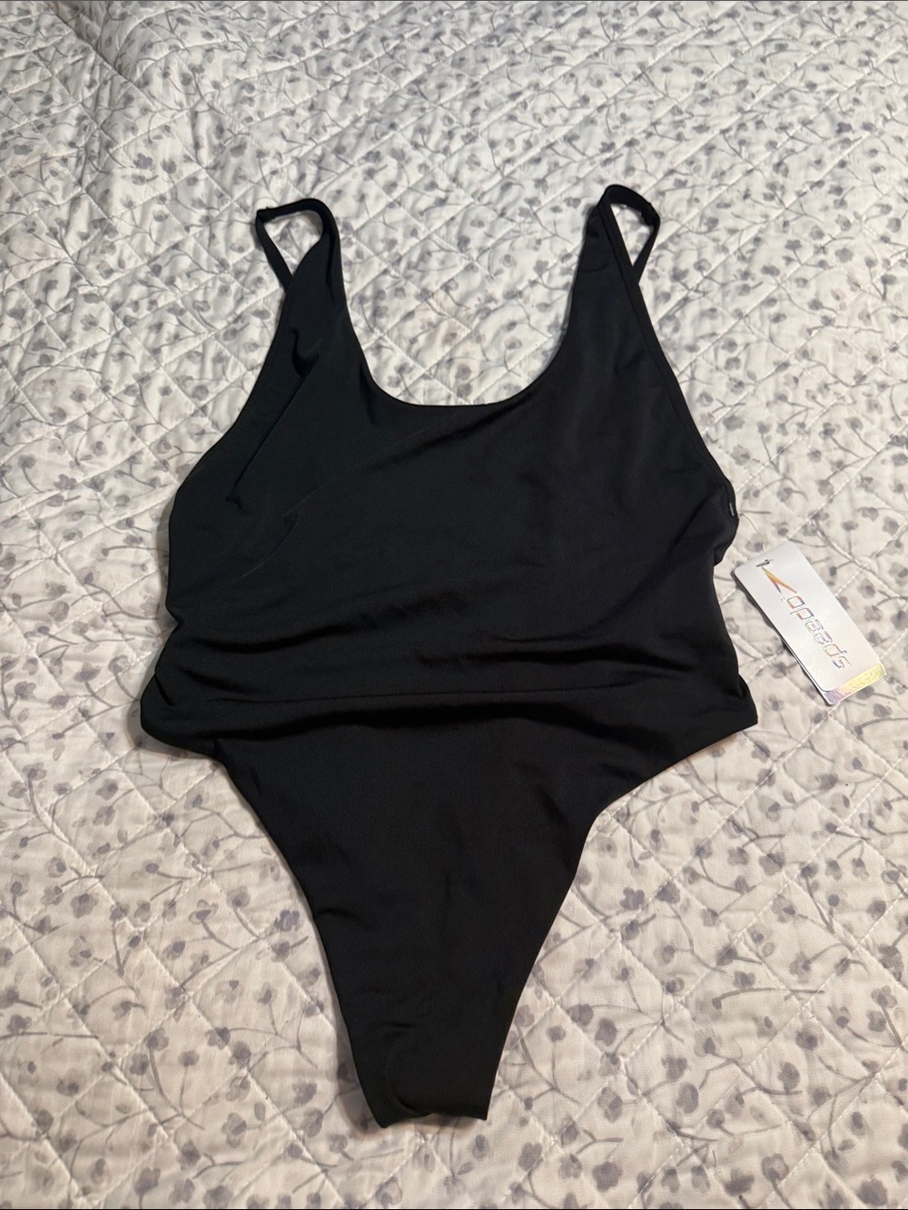 Black One-Piece Speedo Anthracite Swimsuit large